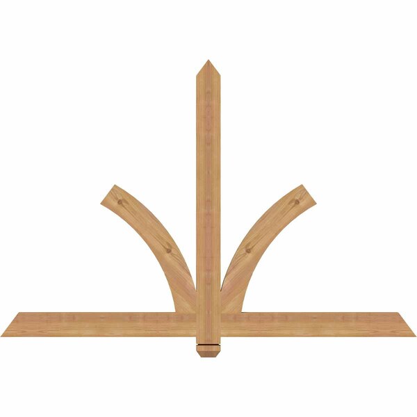 Ekena Millwork Redmond Smooth Timber Gable Bracket, Western Red Cedar, 60"W x 40"H x 1 1/2"D x 3 1/2"F, 16/12 Pitch GBW060X40X0204RED00SWR - main
